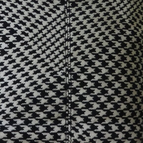 Talbots black & white Houndstooth fabric Bucket bag, Leather handles & trim, VGC - Picture 13 of 14